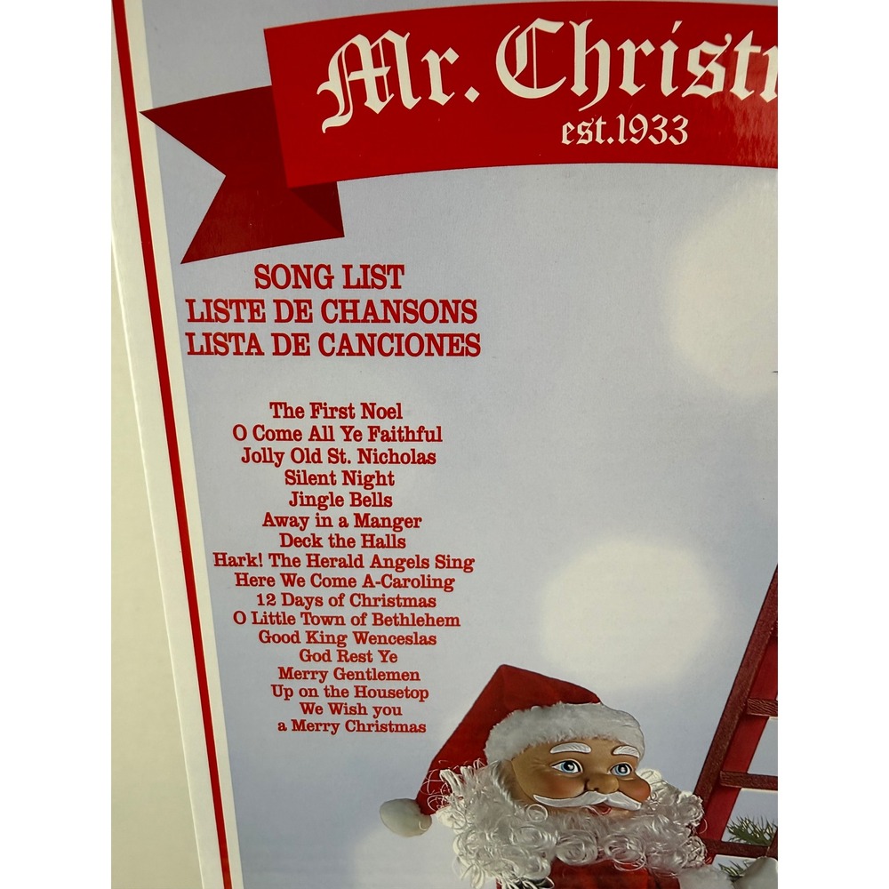 Mr. Christmas Super Climbing‎ Santa Animated Musical LED Ladder Decoration 43" - Picture 8 of 9